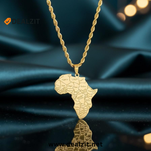 The Gold Continent Necklace